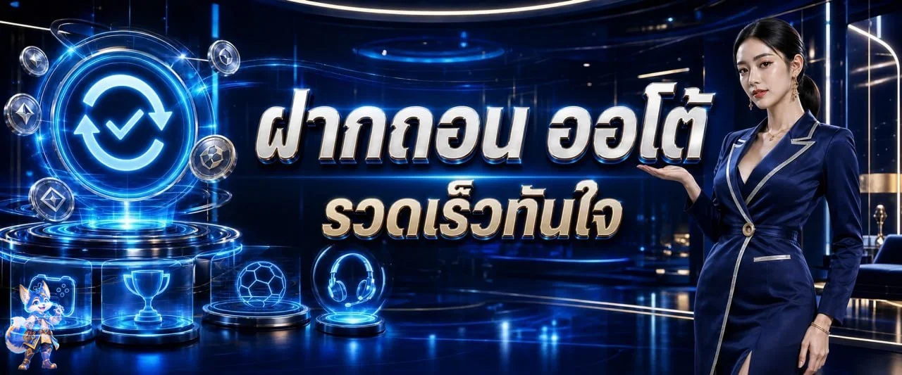 ระบบฝากถอนออโต้ MACRO888 บนธีมน้ำเงินทอง